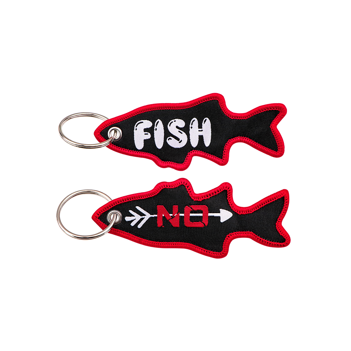 Fish Shape Embroidery Key Tag  - Fishing Backpack recension och pris