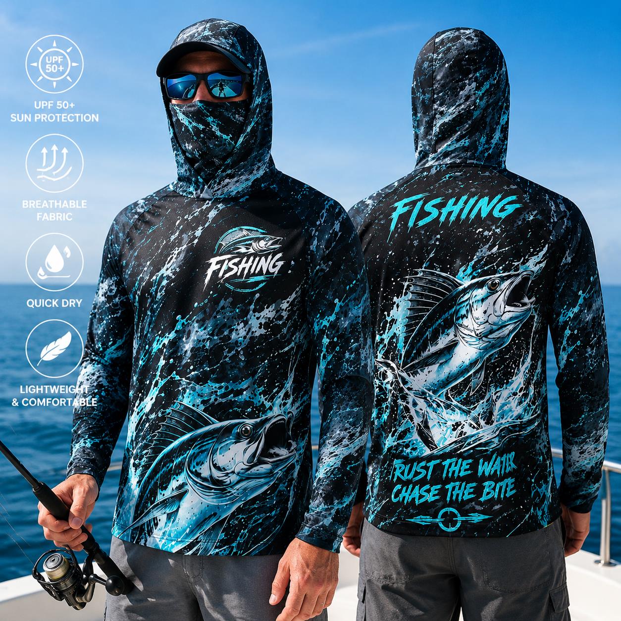 Quick Dry Breathable Men Fishi - Fishing Hoodie recension och pris