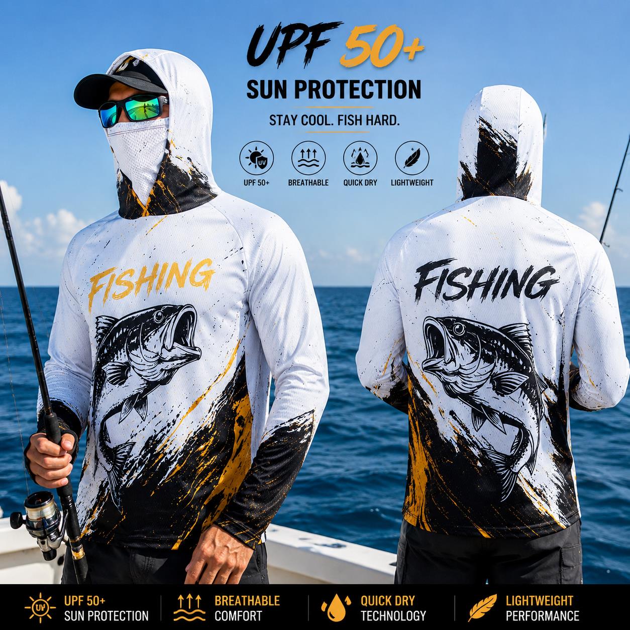 Quick Dry Breathable Men Fishi - Fishing Hoodie recension och pris